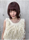 レイヤーカット　ボブ　フェイスレイヤー　ワイドバング　