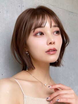 アビーファイブ(ABBEY 5) 大人ボブ銀座レイヤーカット有楽町ミディアムボブベージュ