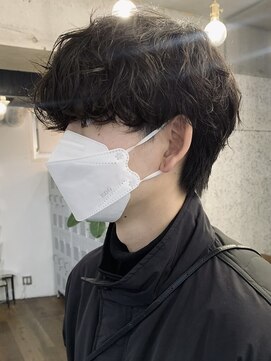 フィフス(fifth) 原宿シャドウパーマメンズカットラウンドマッシュウルフパーマ