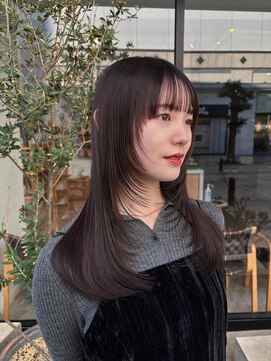 ブローチェアヴェダ 顔まわりレイヤー、レイヤースタイル［郡山美容室］