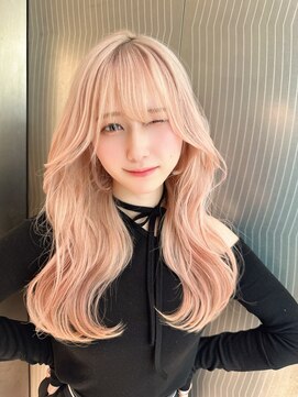 天神美容室 福岡ホワイトピンク/福岡レイヤー天神/ホワイトブロンド/