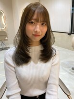 サイン 渋谷(SIGN)&nbsp;韓国ヘアレイヤーカットベージュカラーブリーチ無し