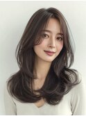 最新◎ロングレイヤー茶髪×韓国風巻き髪小顔