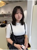ミルクティーブロンド/ダークブルー/デジタルパーマ/千葉駅
