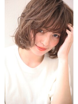 マリアバイアフロート(Maria by AFLOAT) 【重山】30,40代くびれセミディ無造作カール3Dカラーボブディ