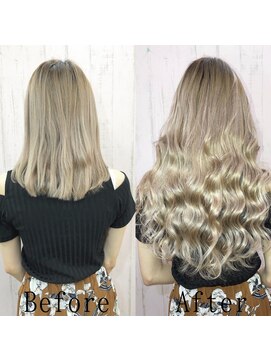 あるじゃんすー さいたま店 ミルクティーベージュ#シールエクステ#フリンジウェーブ#大宮