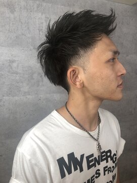 アンダーバーホワイト 天王寺阿倍野店(_WHITE) ジェットバング_刈り上げショート_アッシュグレー