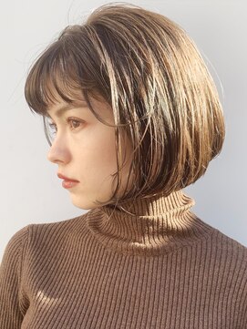 ゼンコー キチジョウジ シェール(ZENKO KICHIJOJI chere) 【ZENKO吉祥寺Chere】シアーベージュのミニボブ