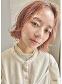 ピンクベージュ×外ハネボブ 鶴ヶ峰横浜美容室