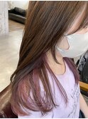 チャンモリ×イヤリングカラーピンクパープル K デザインカラー