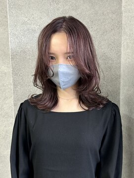 アンドミライ(& mirai) 【レイヤーカット】【ピンクカラー】【茶屋町美容室】anz
