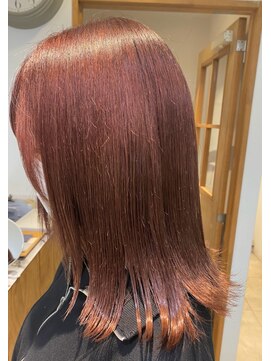 ネオリーブニコ 大井町店(Neolive Nico) ツヤ髪　コーラルピンクカラー