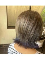 ヘアーデザインアンドボディーメイク R&nbsp;くびれボブ＋裾カラー