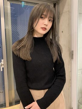 ローウェ 愛知豊橋(Louwe) 髪質改善トリートメント透明感ベージュカラーボブヘアセット豊橋