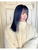 ヘアアトリエコモノ(hair l'atelier KoMoNo) 【2bleach】色落ち最強カラー！ネイビーブルー