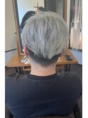 **メンズホワイトグレーダブルカラー**