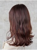 20代30代　ナチュラルブラウン　オフィス　重めロング