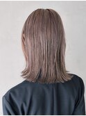 栃木大人ショートボブグレイカラー白髪染め白髪ぼかしハイライト