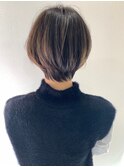 美フォルム×柔らか質感ショート【チェリーブラウン】