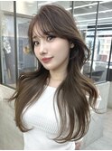 暗めカラー/韓国風巻き/レイヤーカット/髪質改善/縮毛矯正/横浜