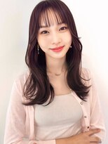 モナ 髪質改善(MONA) 【MONA】韓国風/くびれヘア/ストロベリーブラウン