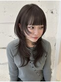 韓国風/レイヤー/前髪カット/オリーブ/透明感/ハッシュカット