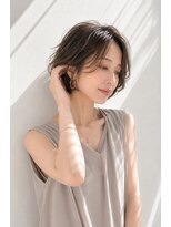 アッシュ 学芸大学店(Ash)&nbsp;ショートボブ/大人女性/ベージュアッシュ/白髪ぼかし/脱白髪染め