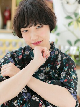 カバーヘア ブリス 上尾西口店(COVER HAIR bliss) *bliss上尾*ニュアンス感ある、黒髪大人ボブa