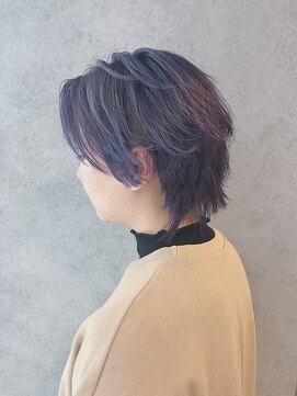 ヘアサロンエムフィス 池袋東口(HAIR SALON M Fe's) 外ハネボブ/アッシュブラウン/ネオウルフ/デザインカラー