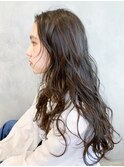 うぶ毛ヘアー_ココアブラウンフリンジウェーブ_ba280311