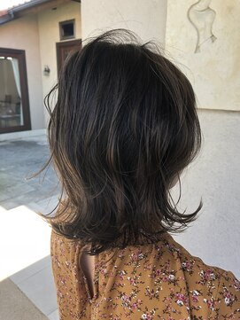 トップヘアー 総社店(TOP HAIR) トレンドの透明感カラー　オリーブグレージュ×外ハネロブ☆