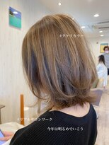 オレンジクラッカー(Orange Cracker)&nbsp;【リアルサロンワーク】ハイライトとライトベージュ　久米川