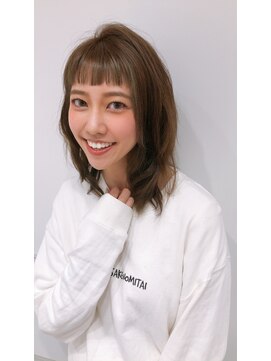 ネイロ 錦糸町(NeiRo) オフィスヘアエアリーミディショートパーマ黒髪カタログ