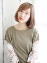 ウル 吉祥寺(ulu)&nbsp;ハイトーングレージュのナチュラルボブスタイル
