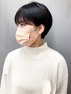 トップヘアー 玉島店(TOP HAIR) 黒髪前下り丸みショートボブ