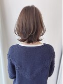 外ハネボブ 縮毛矯正 大人可愛い くびれボブ