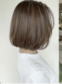 オリーブベージュシークレットハイライトショートボブミニボブ