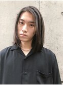 黒髪ワンレングス