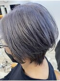 白髪ボカシカラー★ブルーアッシュ★