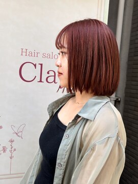 クレイ(Clay) ボブ×ピンク×オレンジ