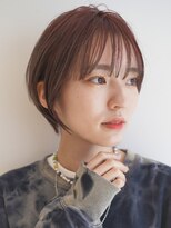 カライング(ing) 大人可愛い20代30代40代黒髪前下がりひし形小顔ボブ丸みショート