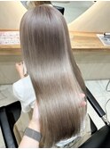ミルクティーベージュハイライトカラーハイトーンケアブリーチ