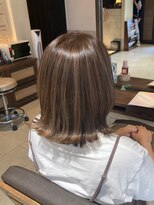 ヘアリゾート粋 ティガ 池袋店(tiga)&nbsp;外はねボブ/ブラウンベージュ/ハイライト