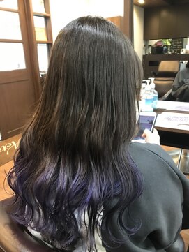 ベンジャミン(Benjamin) アッシュパープル毛先カラー