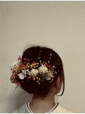 お花いっぱいアップスタイル