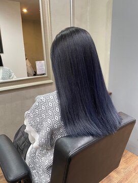 ロナバイソル(lona by SoL) ブルーブラック×ストレートロング