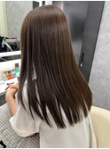 艶感グレージュ 髪質改善酸熱トリートメント