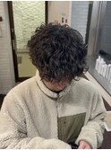 冬にも合う!波巻きスパイラルパーマ