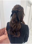 【ハーフアップ×ベロアリボン】同窓会/more岡崎店  大山