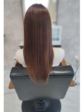 スタート ロングリタッチトステア縮毛カラー